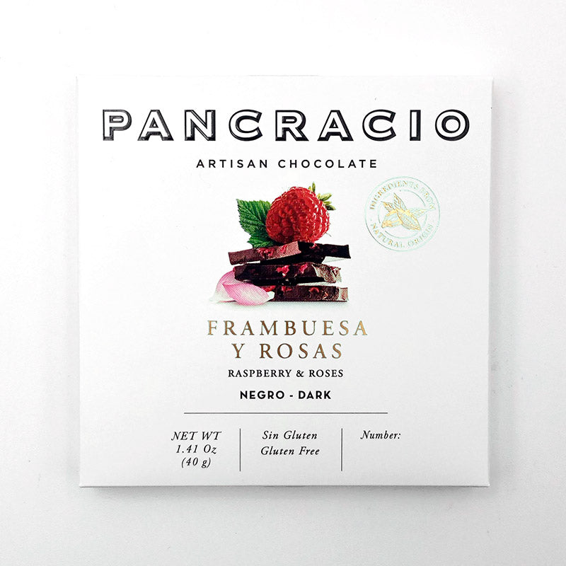 CHOCOLATE FRAMBUESA Y ROSA 40 GRAMOS