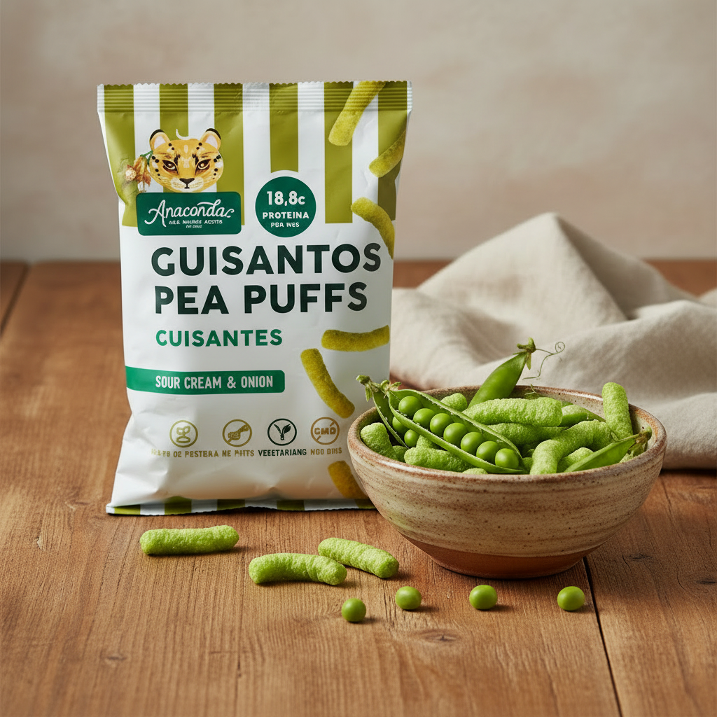 Gusanitos de Guisantes con cuenco