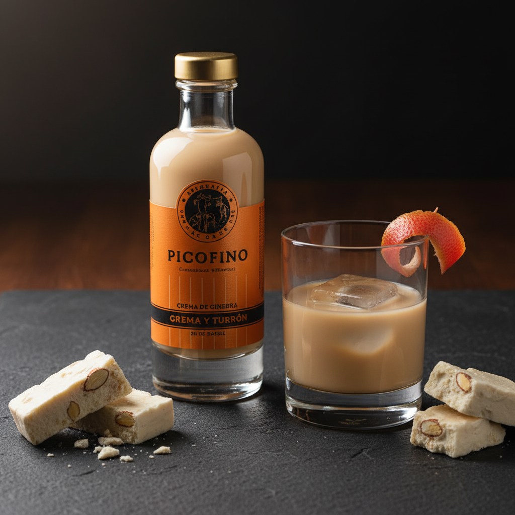 Crema de Ginebra y Turrón Picofino 200ml aperitivo gourmet