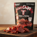 CRU Chips de Cecina 30g presentación apetecible con tabla de madera